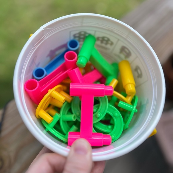 Vintage 1980s Slinky Ringa-Majigs Creative Building Set –Neon Construction Toy - Picture 7 of 8